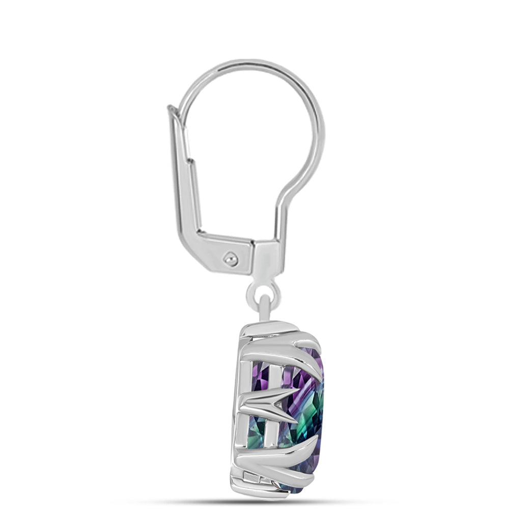 Pendientes de Plata con Fluorita cebra