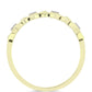 Anillo de Plata Bañada en Oro con Diamante blanco
