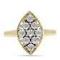 Anillo de Plata Bañada en Oro con Diamante blanco