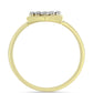 Anillo de Plata Bañada en Oro con Diamante blanco