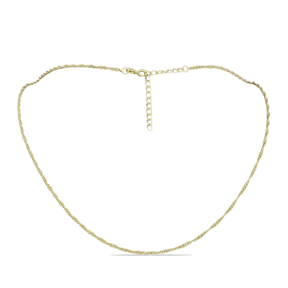 Cadena de Plata Bañada en Oro ( Collar ) 1 