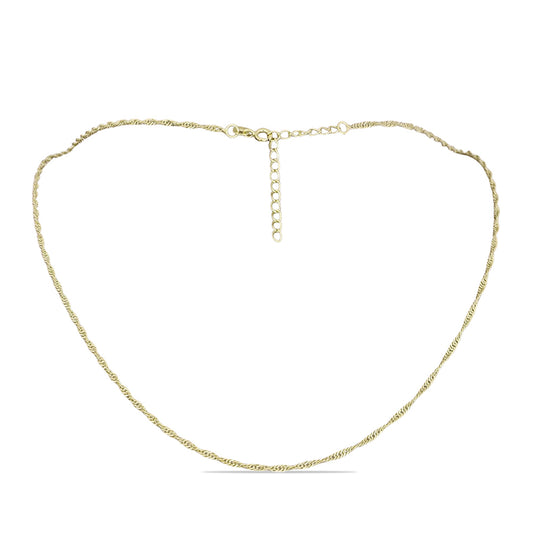 Cadena de Plata Bañada en Oro ( Collar )
