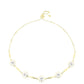 Pulsera de Plata Bañada en Oro con Diamante blanco