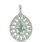 Colgante de Plata con Amatista Verde y Topacio Blanco