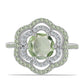 Anillo de Plata con Amatista Verde y Peridoto de Changbai