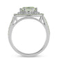 Anillo de Plata con Amatista Verde y Peridoto de Changbai