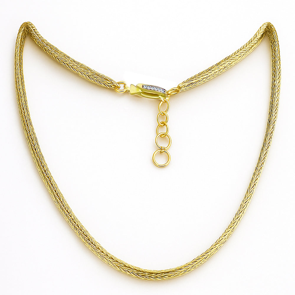 Cadena de Plata Bañada en Oro ( Collar )