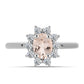Anillo de Plata con Morganita de Gozareh y Topacio Blanco