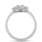 Anillo de Plata con Morganita de Gozareh y Topacio Blanco
