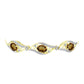 Pulsera de Plata Bañada en Oro con Cuarzo Coñac y Topacio Blanco