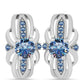 Pendientes de Plata con Moisanita azul océano
