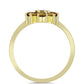 Anillo de Plata Bañada en Oro con Cuarzo Coñac