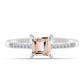 Anillo de Plata con Morganita de Gozareh y Topacio Blanco