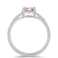 Anillo de Plata con Morganita de Gozareh y Topacio Blanco