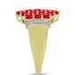 Anillo de Plata Bañada en Oro con Ágata Roja y Topacio Blanco