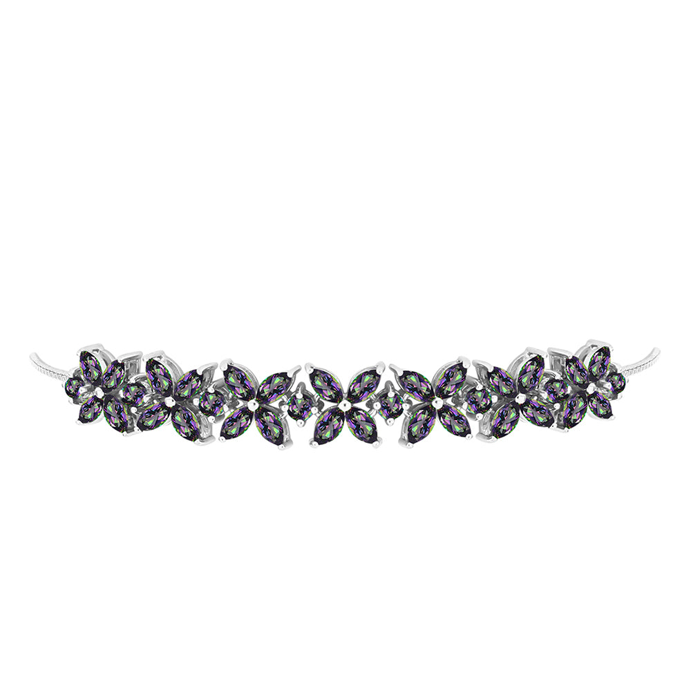 Pulsera de Plata con Cuarzo Místico Verde de Brasil 2 
