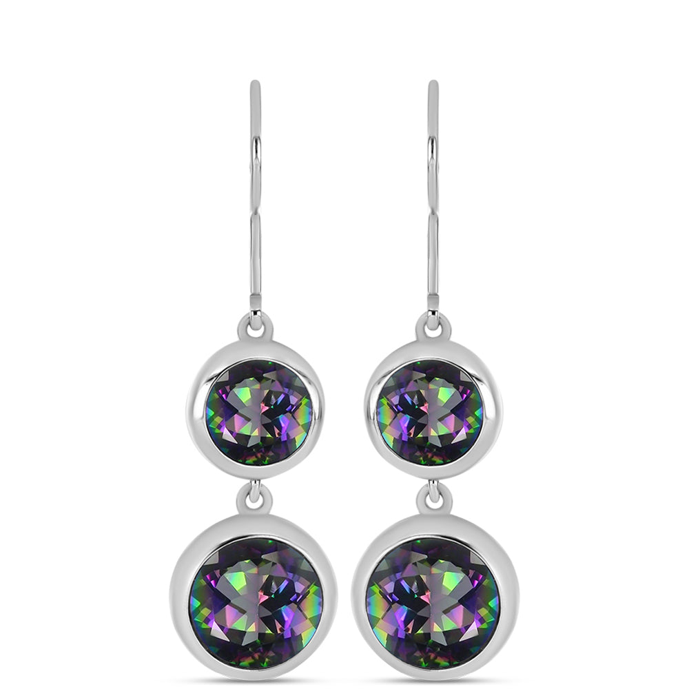 Pendientes de Plata con Cuarzo Místico Verde de Brasil
