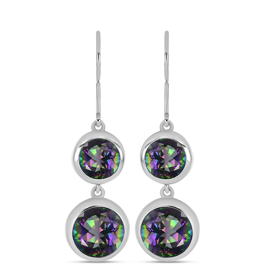 Pendientes de Plata con Cuarzo Místico Verde de Brasil