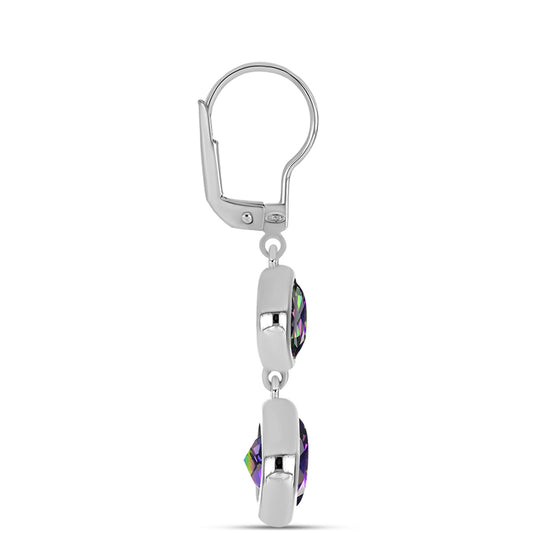 Pendientes de Plata con Cuarzo Místico Verde de Brasil