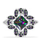 Anillo de Plata con Cuarzo Místico Verde de Brasil