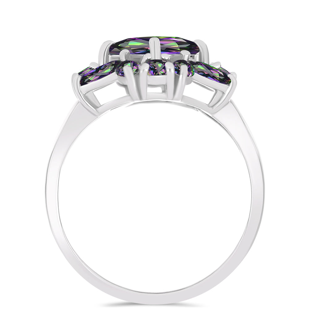 Anillo de Plata con Cuarzo Místico Verde de Brasil 2 