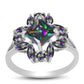 Anillo de Plata con Cuarzo Místico Verde de Brasil