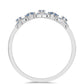 Anillo de Plata con Moisanita azul océano