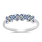 Anillo de Plata con Moisanita azul océano