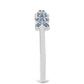 Anillo de Plata con Moisanita azul océano