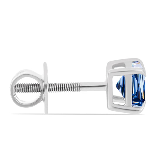 Pendientes de Plata con Moisanita azul océano
