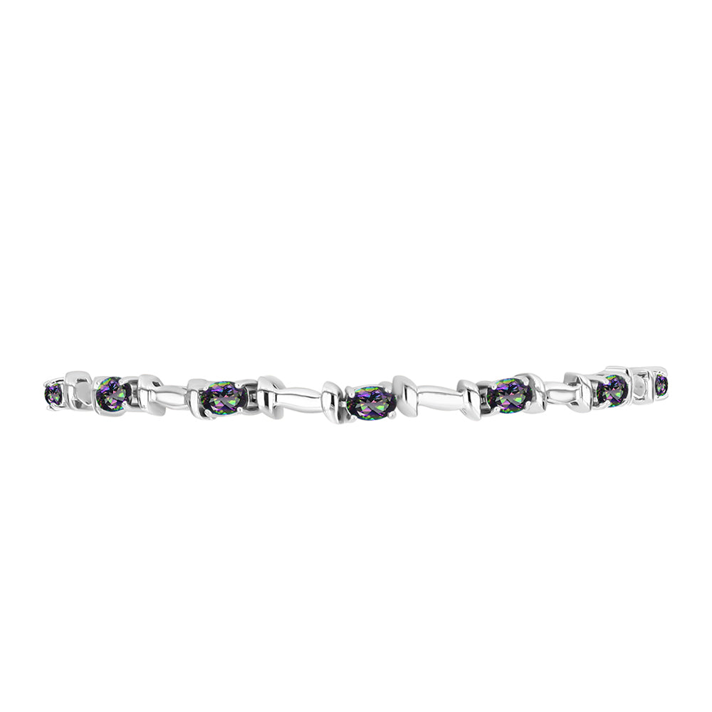 Pulsera de Plata con Cuarzo Místico Verde de Brasil 2 