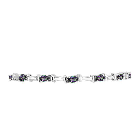 Pulsera de Plata con Cuarzo Místico Verde de Brasil