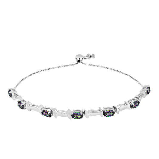 Pulsera de Plata con Cuarzo Místico Verde de Brasil