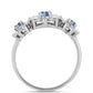 Anillo de Plata con Moisanita azul océano