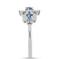 Anillo de Plata con Moisanita azul océano
