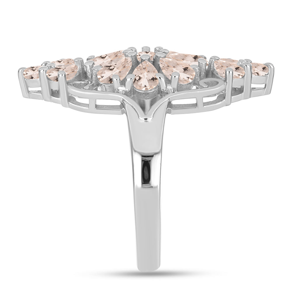 Anillo de Plata con Morganita de Gozareh 4 