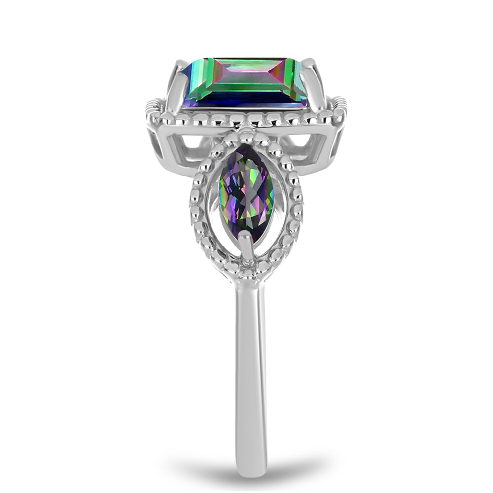 Anillo de Plata con Cuarzo Místico Verde de Brasil 4 