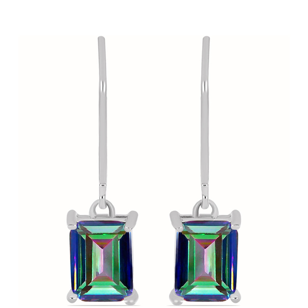 Pendientes de Plata con Cuarzo Místico Verde de Brasil 1 
