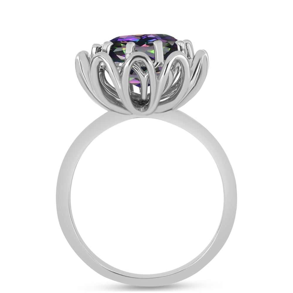 Anillo de Plata con Cuarzo Místico Verde de Brasil 2 