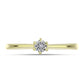 Anillo de Plata Bañada en Oro con Diamante certificado y cultivado en laboratorio