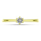 Anillo de Plata Bañada en Oro con Diamante certificado y cultivado en laboratorio