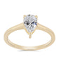 Anillo de Plata Bañada en Oro con Diamante certificado y cultivado en laboratorio