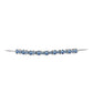 Pulsera de Plata con Moisanita azul océano