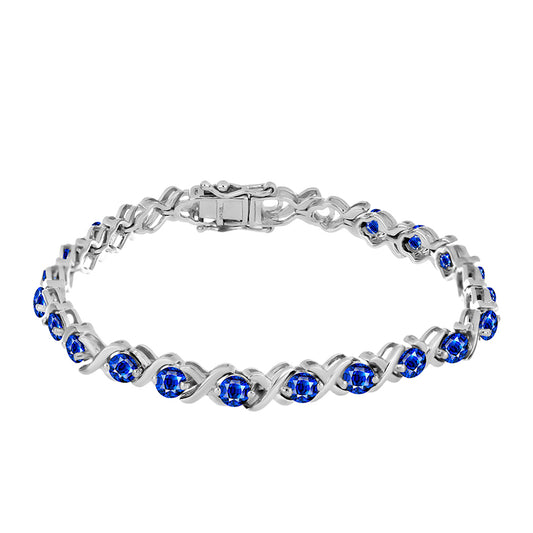 Pulsera de Plata con Zafiro Azul Australiano