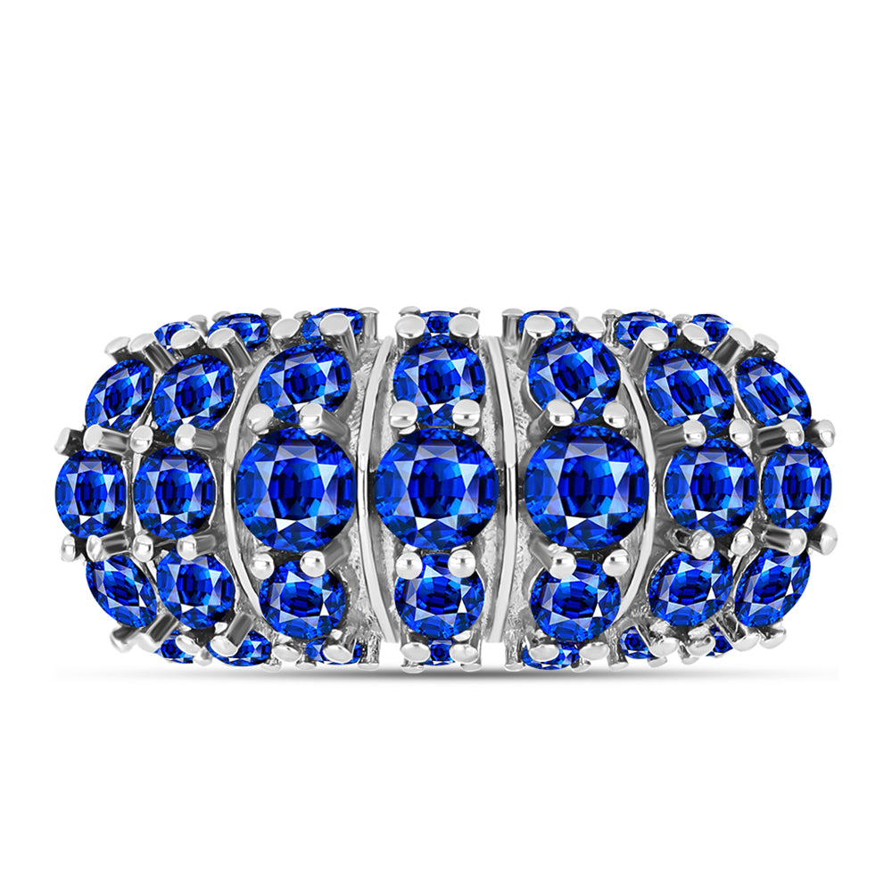 Anillo de Plata con Zafiro Azul Australiano
