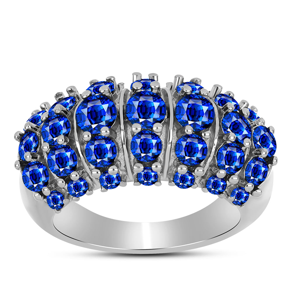 Anillo de Plata con Zafiro Azul Australiano