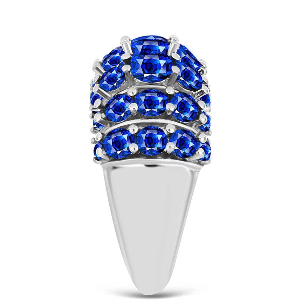 Anillo de Plata con Zafiro Azul Australiano
