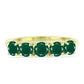 Anillo de Plata Bañada en Oro con Ágata Verde