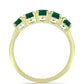 Anillo de Plata Bañada en Oro con Ágata Verde