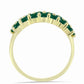 Anillo de Plata Bañada en Oro con Ágata Verde